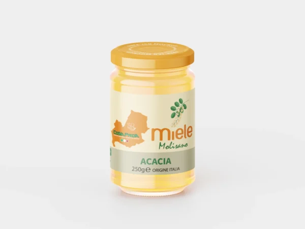 Vasetto di miele di acacia molisano CoNaProA da 250 g